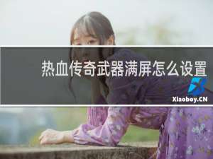 热血传奇武器满屏怎么设置