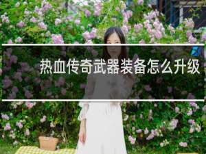 热血传奇武器装备怎么升级