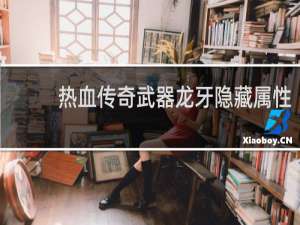 热血传奇武器龙牙隐藏属性