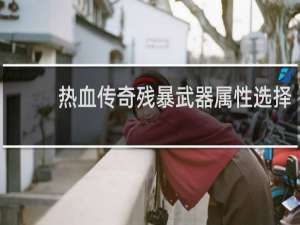 热血传奇残暴武器属性选择
