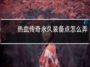 热血传奇永久装备点怎么弄