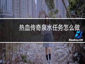 热血传奇泉水任务怎么做