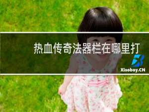 热血传奇法器栏在哪里打