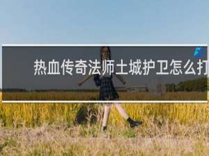 热血传奇法师土城护卫怎么打