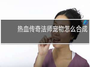 热血传奇法师宠物怎么合成