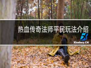 热血传奇法师平民玩法介绍