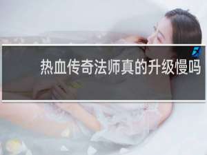 热血传奇法师真的升级慢吗