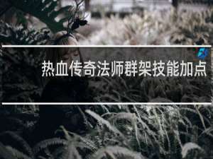 热血传奇法师群架技能加点