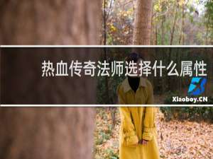 热血传奇法师选择什么属性