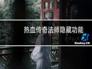 热血传奇法师隐藏功能