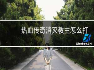 热血传奇消灭教主怎么打