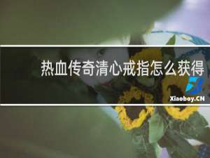 热血传奇清心戒指怎么获得