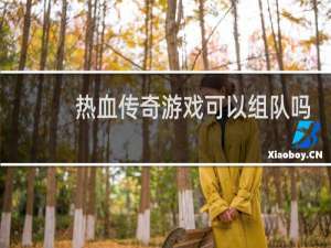 热血传奇游戏可以组队吗