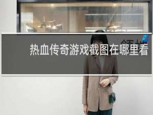 热血传奇游戏截图在哪里看