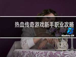 热血传奇游戏新手职业攻略