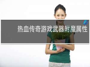 热血传奇游戏武器附魔属性