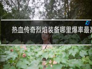 热血传奇烈焰装备哪里爆率最高