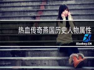 热血传奇燕国历史人物属性