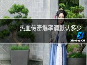 热血传奇爆率调默认多少