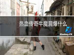热血传奇牛魔洞爆什么