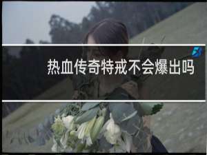 热血传奇特戒不会爆出吗