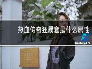 热血传奇狂暴套是什么属性