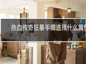热血传奇狂暴手镯选择什么属性