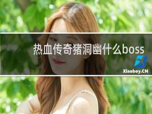 热血传奇猪洞幽什么boss