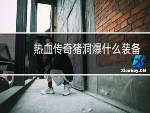 热血传奇猪洞爆什么装备