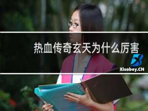 热血传奇玄天为什么厉害