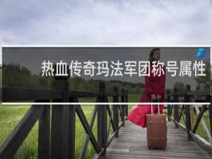 热血传奇玛法军团称号属性