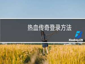 热血传奇登录方法