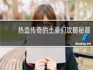 热血传奇的土豪们攻略秘籍