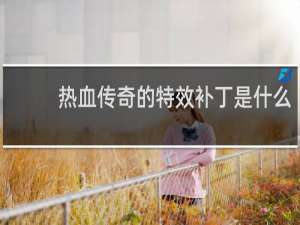 热血传奇的特效补丁是什么