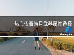热血传奇皓月武器属性选择