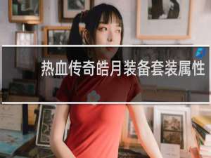 热血传奇皓月装备套装属性