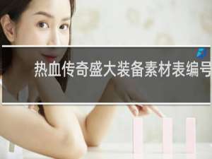 热血传奇盛大装备素材表编号
