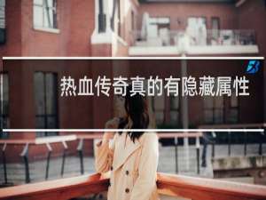 热血传奇真的有隐藏属性