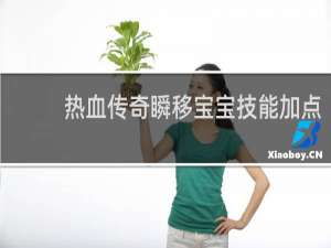 热血传奇瞬移宝宝技能加点