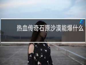 热血传奇石原沙漠能爆什么
