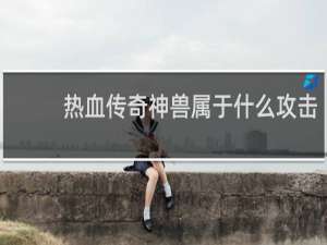 热血传奇神兽属于什么攻击