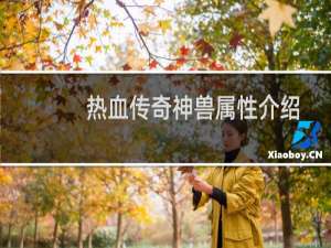 热血传奇神兽属性介绍