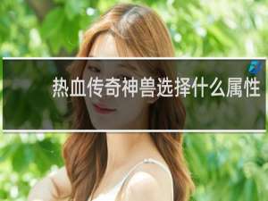 热血传奇神兽选择什么属性