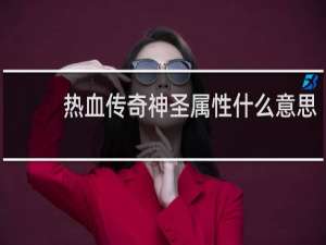 热血传奇神圣属性什么意思