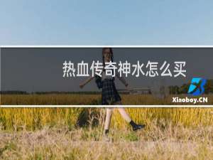 热血传奇神水怎么买