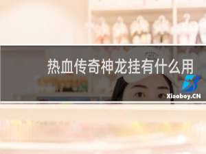 热血传奇神龙挂有什么用