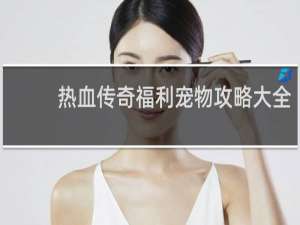 热血传奇福利宠物攻略大全