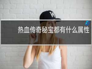 热血传奇秘宝都有什么属性
