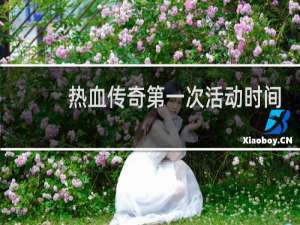 热血传奇第一次活动时间