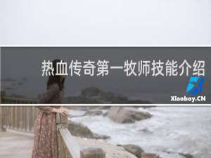 热血传奇第一牧师技能介绍